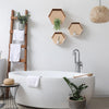 Honeycomb Floating 3-Piece Wood Wall Shelves Set - Natural